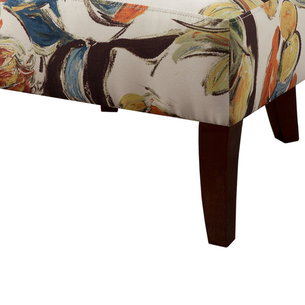 JLA Home Madison Park - Accent Chair Madison Park Erika Armless Low-Back Printed Upholstery with Solid Wood Legs, Cozy Style FPF18-0416