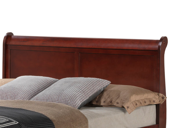 English Elm Elegant Cherry Full Trundle Bed with Warm Cherry Finish, Sturdy Particle Board, Space-Saving Guest Solution B078S00289