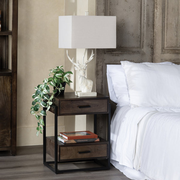 Crestview Collection 27.75"H Deer-inspired Table Lamp With Elegant Antlers - Rustic Chic Lighting For Woodland Decor   Cvazvp132