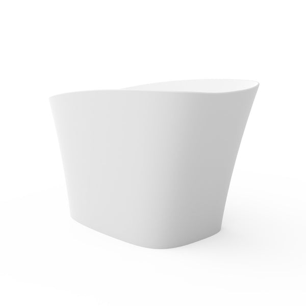 English Elm 51-inch Solid Surface Freestanding Soaking Tub with Integrated Seat Matte White Finish W1613P410199