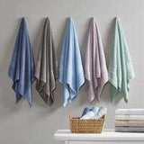 Madison Park Organic Modern/Contemporary 6 Piece Organic Cotton Towel Set MP73-7472 Navy