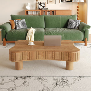 English Elm Lift Top Coffee Table with Fluted Panels Hidden Storage and Hydraulic Rise for Living Rooms W1445P317476