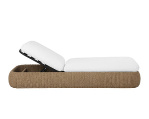 Sunpan BARCELONA Lounger - Elegant Natural Outdoor Chaise with Plush Cushions for Ultimate Comfort & Style 112175V