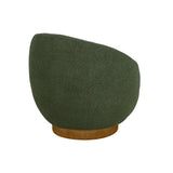 INK+IVY Jessel Modern/Contemporary Shearling Sherpa Swivel Chair with Wood Base II103-0579 Green