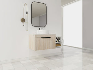 English Elm 42" Modern Floating Bathroom Vanity With Ceramic Sink, Soft-Close Doors & Stylish Storage Solutions P1 W999S00292-GIGA