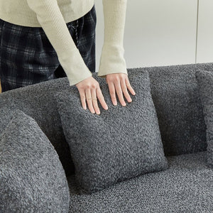 English Elm Curved Chenille Sectional Sofa Oversized Four Seat Cloud Foam Living Room Lounge W3505P355583