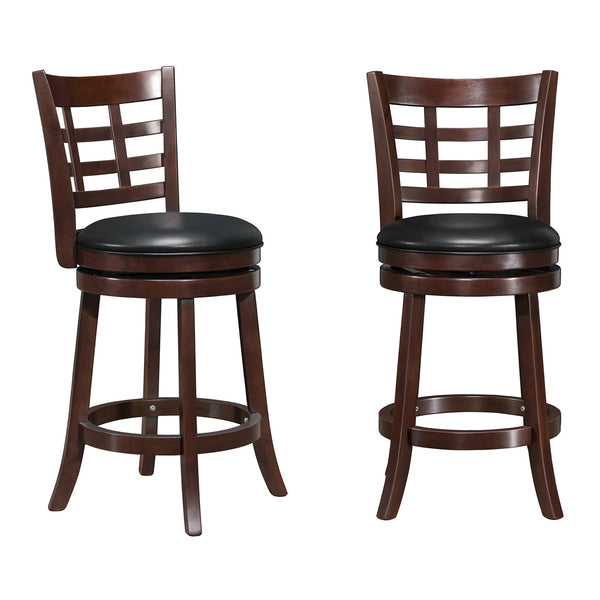 Jaxon Swivel Counter Stool Rubberwood Frame Padded Seat for Kitchen Bars