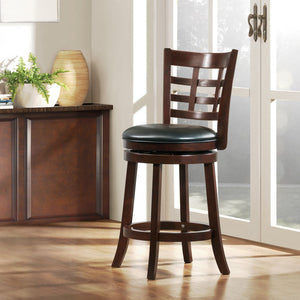 Jaxon Swivel Counter Stool Rubberwood Frame Padded Seat for Kitchen Bars