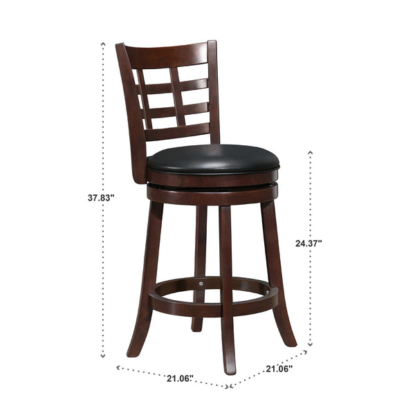 Jaxon Swivel Counter Stool Rubberwood Frame Padded Seat for Kitchen Bars