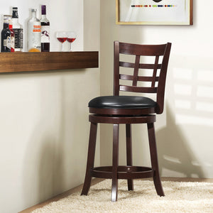 Jaxon Swivel Counter Stool Rubberwood Frame Padded Seat for Kitchen Bars