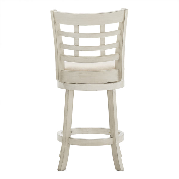 Swivel Counter Stool Rubberwood Frame Upholstered Padded Seat for Kitchen Islands