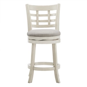 Swivel Counter Stool Rubberwood Frame Upholstered Padded Seat for Kitchen Islands