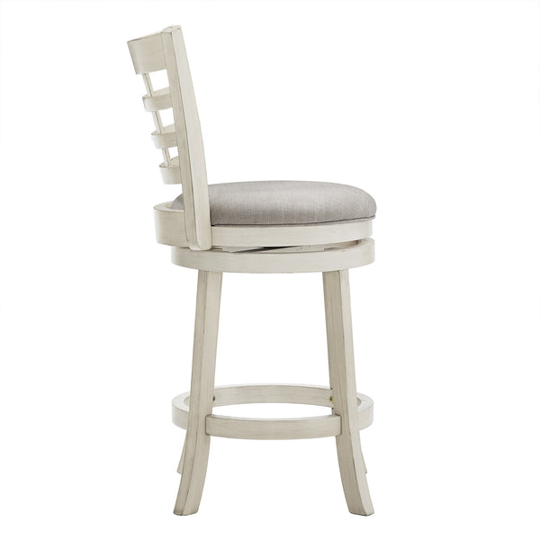 Swivel Counter Stool Rubberwood Frame Upholstered Padded Seat for Kitchen Islands