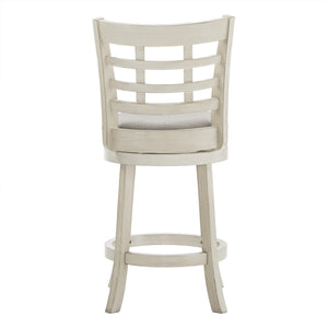 Swivel Counter Stool Rubberwood Frame Upholstered Padded Seat for Kitchen Islands
