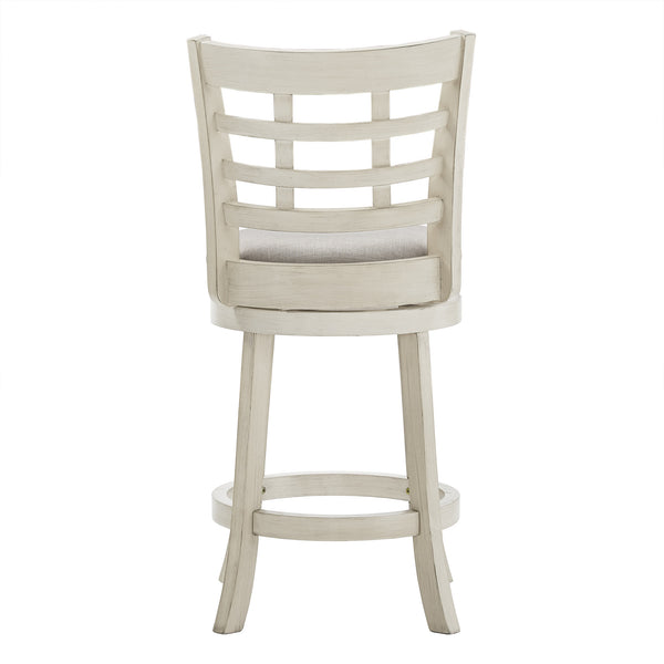 Swivel Counter Stool Rubberwood Frame Upholstered Padded Seat for Kitchen Islands