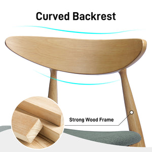 English Elm Christopher Knight Home® - Set Of 2 Retro Rubberwood Chairs With Ergonomic Design & Plush Cushions For Stylish Comfort N759P307037L