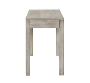 English Elm 1pc Writing Desk with Sleek Grey Finish, Square Legs and Single Drawer for Compact Home Office Space Gray 26.6 L x 50.5 W x 6.81 H B011P378516