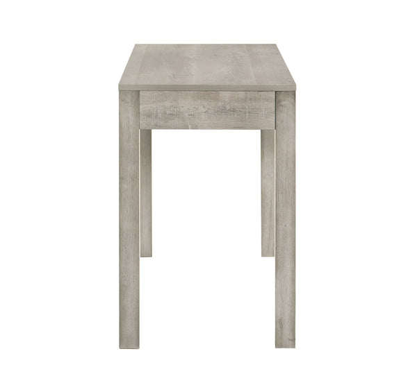 English Elm 1pc Writing Desk with Sleek Grey Finish, Square Legs and Single Drawer for Compact Home Office Space Gray 26.6 L x 50.5 W x 6.81 H B011P378516