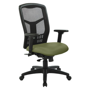 OSP Home Furnishings Progrid® Ergonomic Mesh High Back Office Chair with Lumbar Support and Adjustable Arms Sage 90662-R106