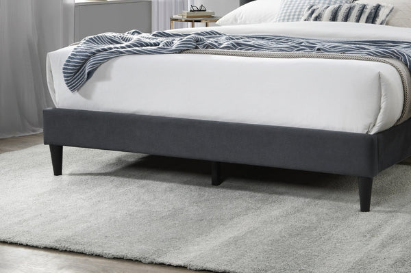 English Elm Modern Diamond Tufted Platform Bed Burlap Upholstered Frame for Loft Bedrooms Charcoal B011P418602