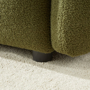 English Elm 3 Seater Cozy Teddy Combo Sofa Set With Plush Cushions, Wooden Frame, And Versatile Style For Homes W1193S00165