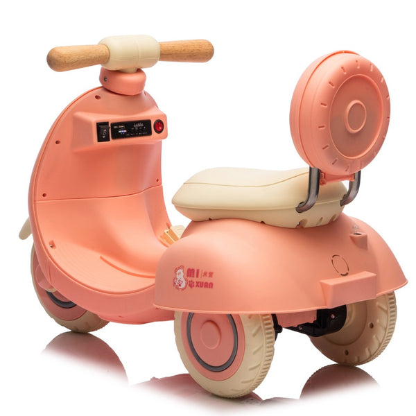 English Elm 12v Kids Electric Tricycle Toddler Ride on Scooter Wooden Handle Parental Remote Control Pink W1578P381428