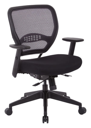 OSP Home Furnishings Air Grid Ergonomic Office Chair with Breathable Mesh Back Lumbar Support and Synchro Tilt Black 5500SL
