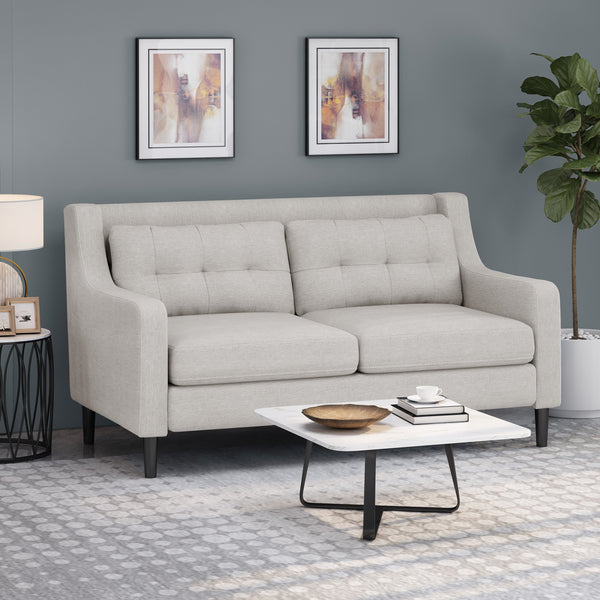 English Elm Christopher Knight Home® - LOVESEAT Modern Tufted Waffle Stitch Low-Profile Sofa with Tapered Legs and Removable Covers - 58" Beige 68674.00