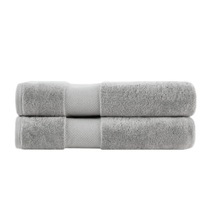 English Elm 2 Turkish Cotton Bath Sheets Set 35x70 Inches - Ultra Absorbent, Plush Spa-Luxe Towels for Home Grey 17.32 L x 12.6 W x 5.91 H B035P319794