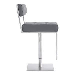 English Elm Michele Swivel Barstool Faux Leather Seat Pneumatic Height Adjustable Kitchen Island B2736P464876