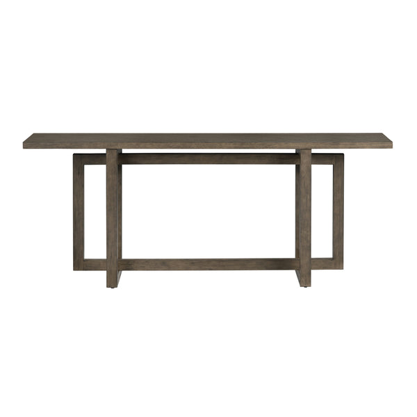 Crestview Collection Transitional Brown Wooden Console Table With Geometric Base For Living Room & Entryway Style Brown Solid Wood Cvfdr1216