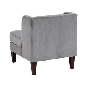 English Elm Modern Dark Gray Corduroy Accent Chair with Pillow - Plush Upholstered Seat, Mid-Century Style, 27.5"x30" B011P287472