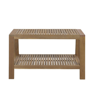 English Elm 2-piece Outdoor Acacia Wood Loveseat Set with Water-resistant Cushions for Patio Decks 57976.00SETFGRY_57976.00SETCUSH-REDSKIN