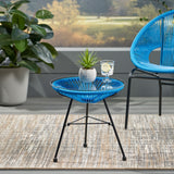 Christopher Knight Home® - Noble House - Nusa Outdoor Modern Faux Rattan Side Table with Tempered Glass Top