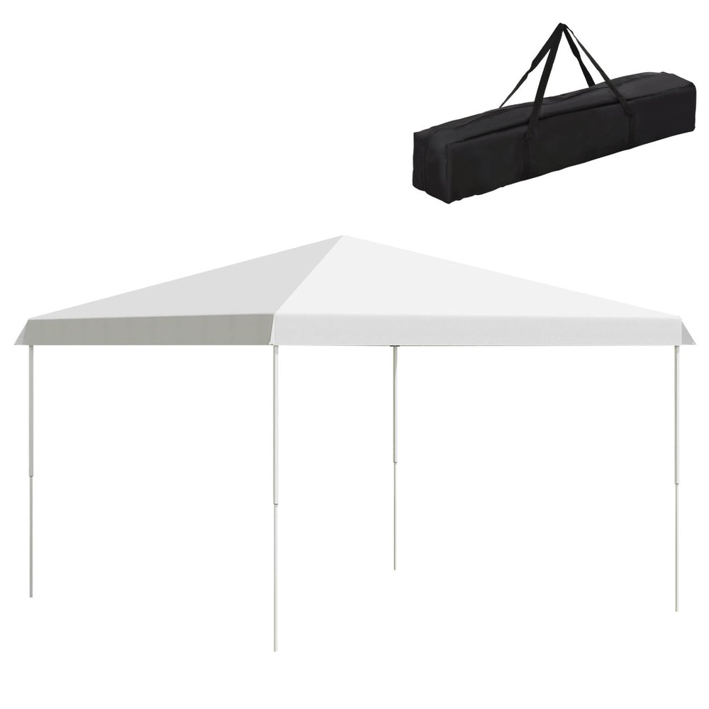 English Elm Outsunny 13' X 13' Pop-Up Canopy Tent With Wheeled Carry Bag - Adjustable Sun Shelter For Outdoor Events W2225P200935-GIGA