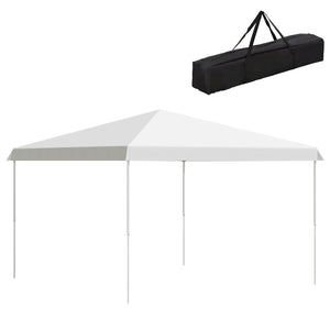 English Elm Outsunny 13' X 13' Pop-Up Canopy Tent With Wheeled Carry Bag - Adjustable Sun Shelter For Outdoor Events W2225P200935-GIGA