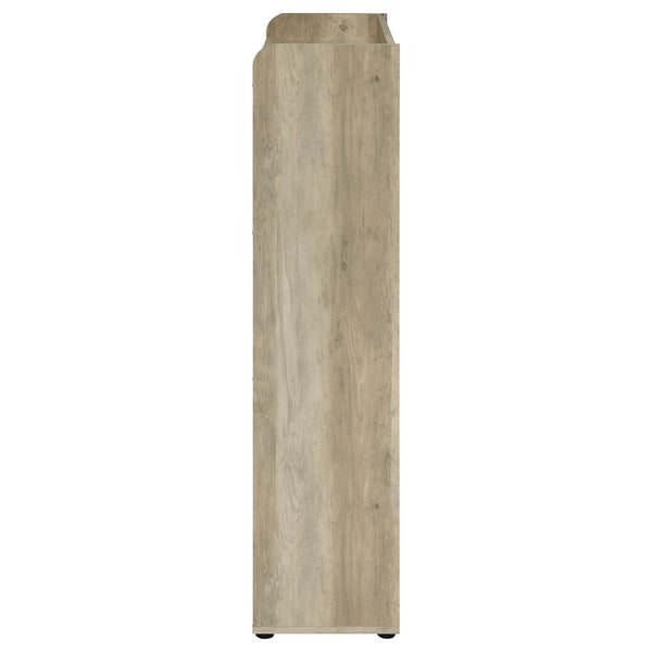 English Elm Kyla 3-Tier Engineered Wood Shoe Cabinet with Top Display Shelf, Antique Pine Accents, Durable Finish B062P299908