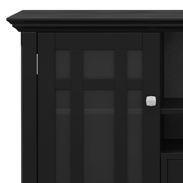 English Elm Bedford Hand-Finished Tall TV Media Stand for TVs up to 60" — Solid Wood, Tempered Glass, Ample Storage B136P203485