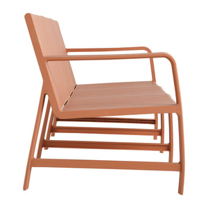 English Elm 1-Piece Weatherproof 3-Seater Sofa with High-Grade PP, Fast 10-Min Assembly, Mold-Resistant, UV-Proof Comfort Apricot Brown W3450P323298