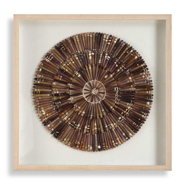 Uttermost Uttermost Tiger Sea Urchin Handcrafted Coastal Wall Art Pine Frame Linen Accent 03501