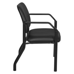 OSP Home Furnishings Big and Tall Guest Chair Heavy Duty Reinforced Frame with Plush Cushions for Office Use 55052B-U6