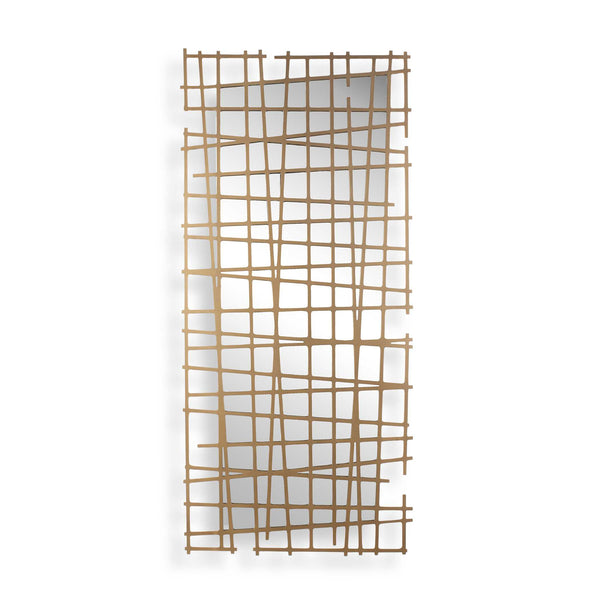 Uttermost Uttermost Antique Gold Iron Grid Wall Mirror Geometric Statement Piece for Any Room 03506