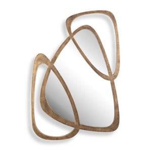 Uttermost Uttermost Iron Loop Sculptural Wall Decor with Antique Gold Mirrored Glass Accent 03507