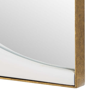 Uttermost Sculptural Mirrored Wall Art White Painted Panel for Modern Living Spaces