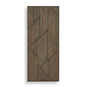 Uttermost Uttermost Hanoi Acacia Veneer Geometric Mosaic Wall Panel with Brass Inlay Accents 03512