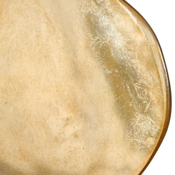 Uttermost Lumina Antique Gold Leaf Resin Sculptural Wall Decor Set of Three