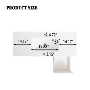 English Elm 48" Bathroom Vanity with Drop-in Ceramic Sink Glazed Non-porous Basin for Clean Style W3133P282165