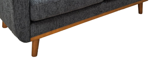English Elm 67.7" Tufted Polyester Loveseat with Tapered Wood Legs for Mid-century Living Rooms B355P430080