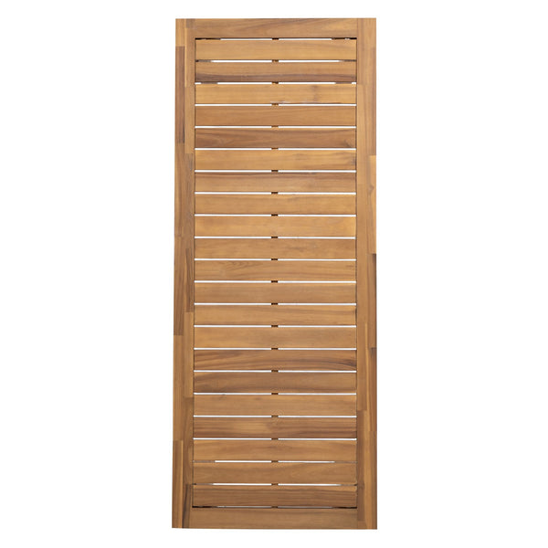 English Elm Christopher Knight Home® - Rectangular Acacia Outdoor Bar Table in Light Teak — 36.5" Bar Height, Slatted Top, Weather-Resistant Finish N776P247430L