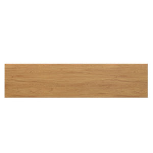 English Elm Farmhouse Media Console with Arched Glass Doors Wood Grain Two Tone Living Room Storage Walnut N721P411204P